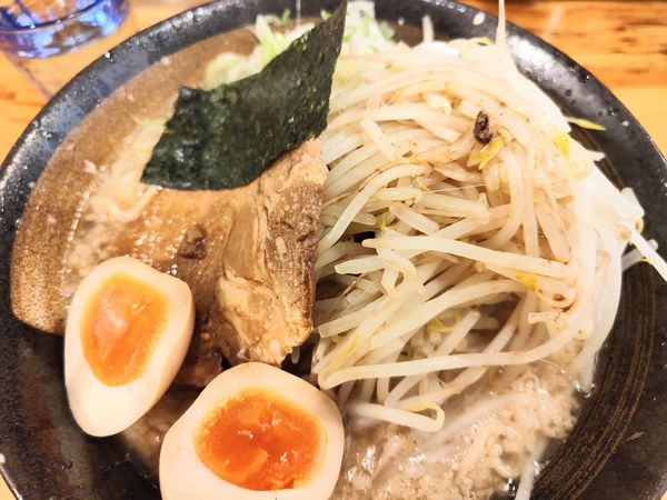 「もやし味付玉子らあ麺（醤油・細麺）」@らあ麺 やったるの写真