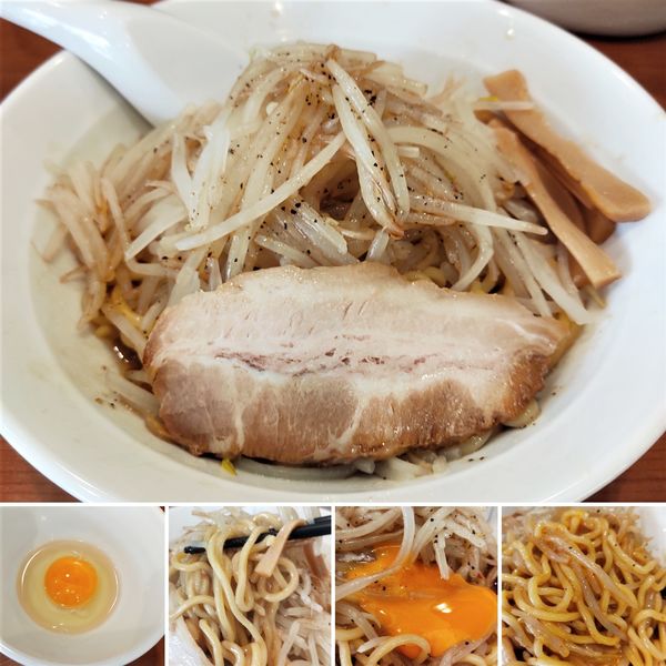 「まぜそば＋生卵＝850円」@中華そば 七麺鳥の写真