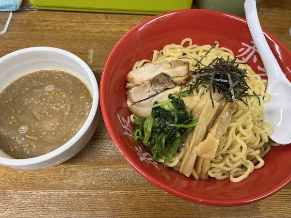 「つけ麺（大盛り）」@らーめん 赤坂屋の写真