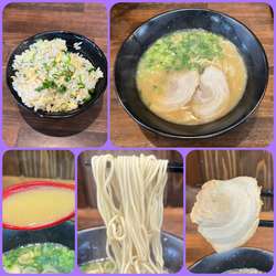 らーめんセット¥900（らーめん+半焼き飯）