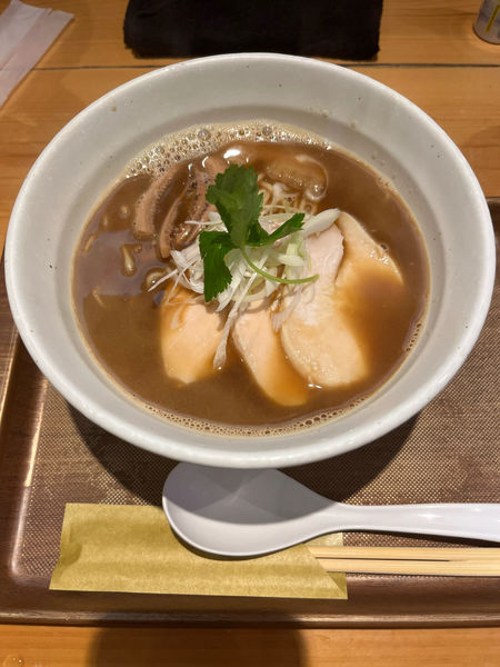 「烏賊干鶏白湯そば  950円」@新橋 纏 不動前店の写真