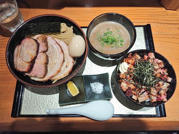 「チャーシューつけ蕎麦(並)＋味玉、など」@中華蕎麦 ひら井の写真