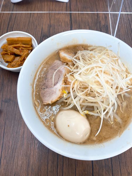 「らーめん 味玉 辛いメンマ ネギ」@夢を語れ 山梨の写真