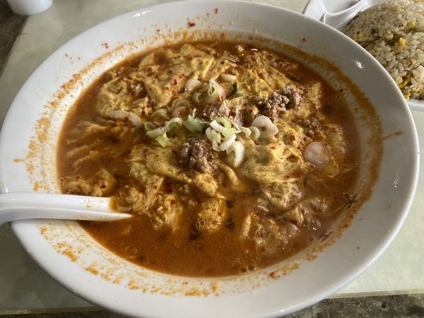 「タンタンメン＋炒飯」@藤山屋の写真