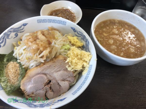 「つけ麺中(930円)全マシ」@ラーメンどでん 大宮店の写真