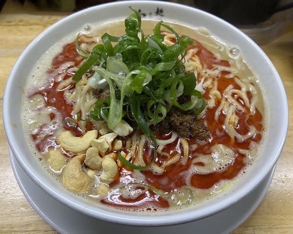 「白エビ坦々麺990円+温玉100円」@麺屋 白神の写真