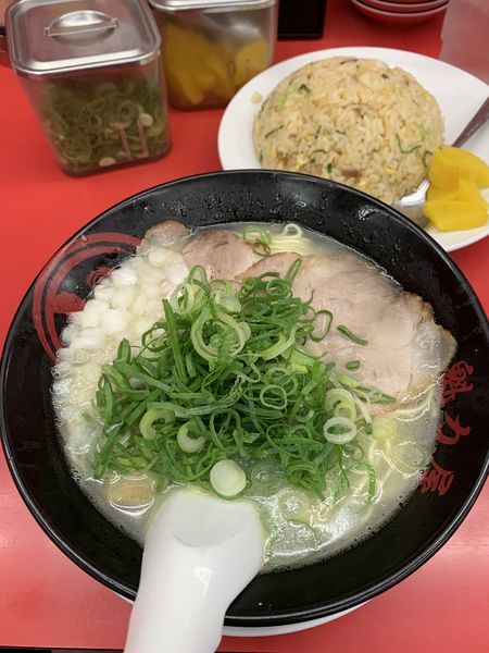 「【期間限定】鶏白湯ラーメン 焼きめし大」@ラーメン魁力屋 北与野店の写真