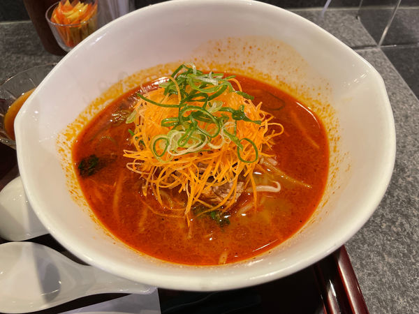 「塩・辛叉焼麺」@中華料理 白牡丹の写真