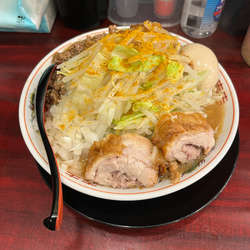 カレーらーめん(プチ)ヤサイマシ、アブラマシマシ＋豚1枚、味玉