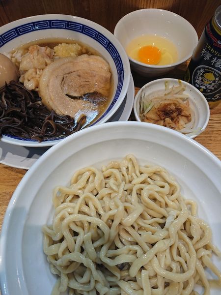 「レモンサワー ＋ つけ麺 ＋ キクラゲ ＋ 生玉子」@自家製麺88の写真