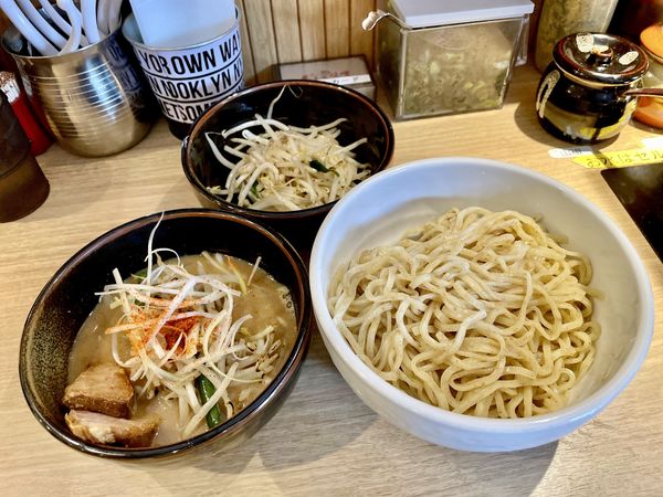「つけ麺 ＋ もやし炒め」@花木流味噌 三鷹店の写真