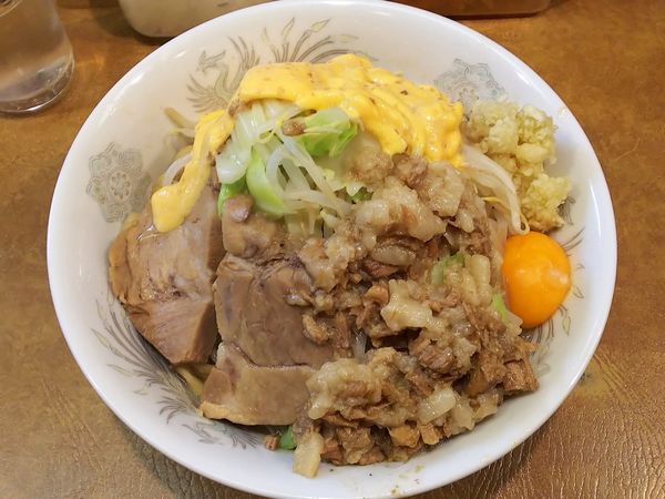 「まぜそば脂増し+チーズ 800+50円」@ラーメン 一文路の写真