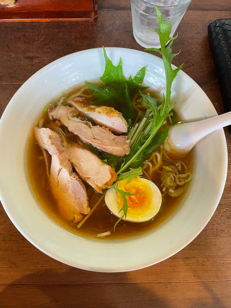 「地鶏ラーメン大盛」@八木屋の写真