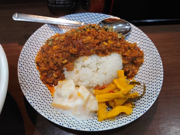 「ダル入りキーマカレー 550円 他」@Noodle&Spice curry 今日の1番の写真