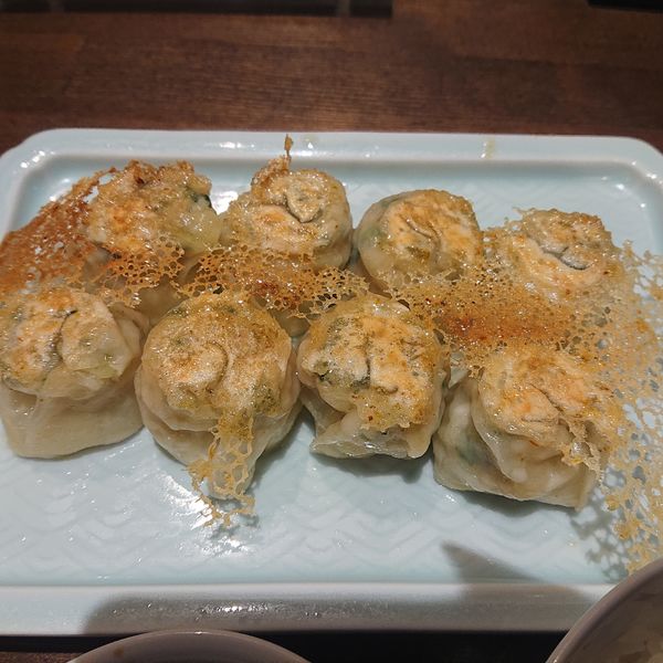 「焼餃子、中華そば、ライスセット(わんたん麺に変更)1100円」@中華そば みやひろの写真