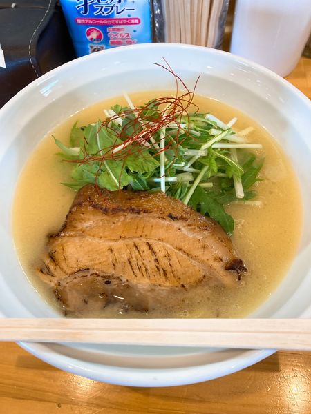 「鶏白湯塩」@めん処 愛やの写真