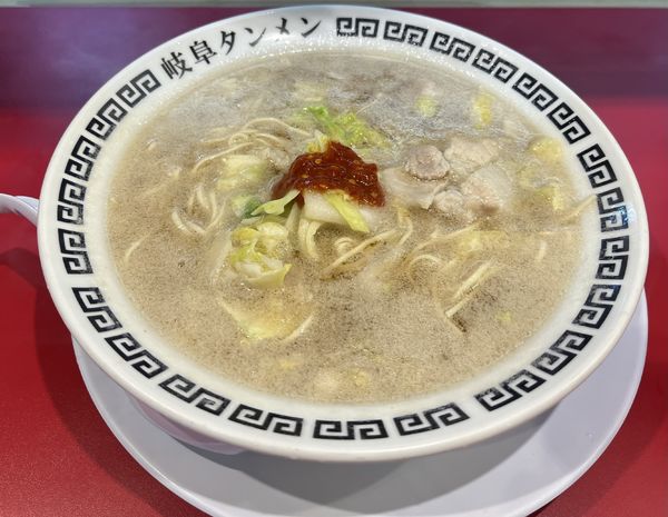 「岐阜タンメン2辛（半チャンセット）」@岐阜タンメン 東海店の写真