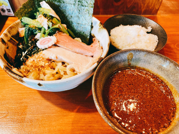 「納豆濃厚魚介つけ麺」@口樂の写真