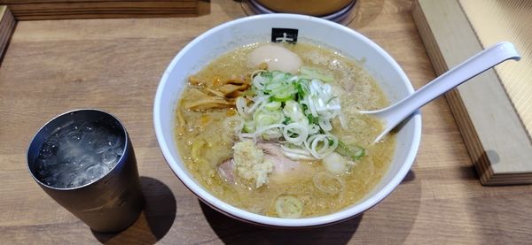 「味噌ラーメン+味玉」@大島の写真