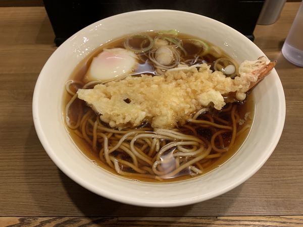 「海老天そば 560円」@そば処 かめや 神田東口店の写真