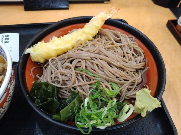 「冷やしえび天そば」@そば処吉野家 宇治槙島店の写真