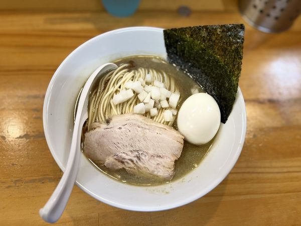 「醤油ソバ850円+出汁打ち込み式味玉150円+和え玉200円」@煮干中華ソバ イチカワの写真