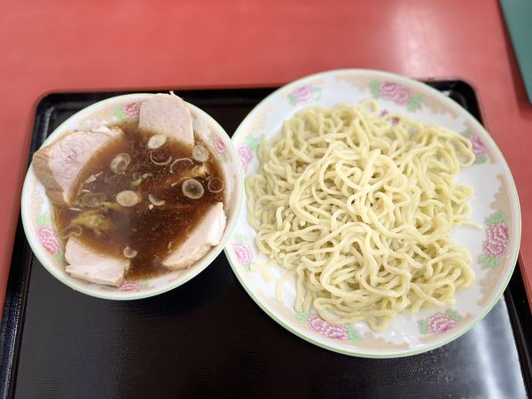 「つけ麺チャーシュー入り(麺少な目)950円」@丸長 つくば店の写真