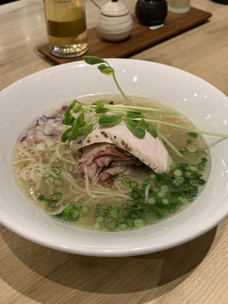 「【限定3】牡蠣の塩蕎麦〜ネギオイル仕立て〜850円」@論露に不二の写真