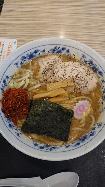 「中華そば+辛味」@次念序 モラージュ菖蒲店の写真