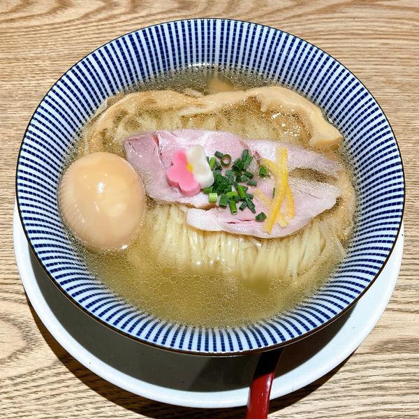「鯛塩らぁ麺味玉」@鯛塩そば 灯花 シャポー船橋店の写真