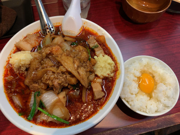 「辛いスタ満ソバ950円」@元祖スタミナ満点らーめん すず鬼の写真