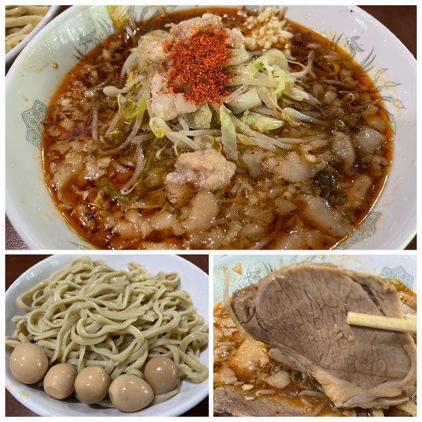 「つけ麺 ニンニクアブラ 920円味付けうずら100円」@D麺の写真