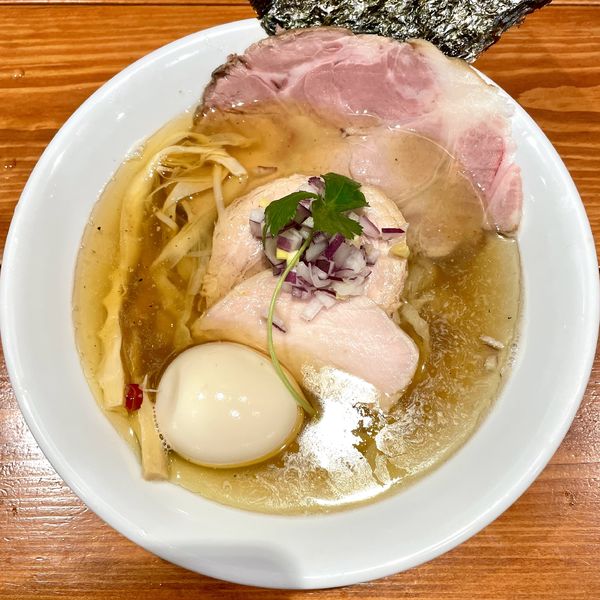 「【限定】淡麗煮干し蕎麦 塩 ￥800」@麺屋 真心の写真