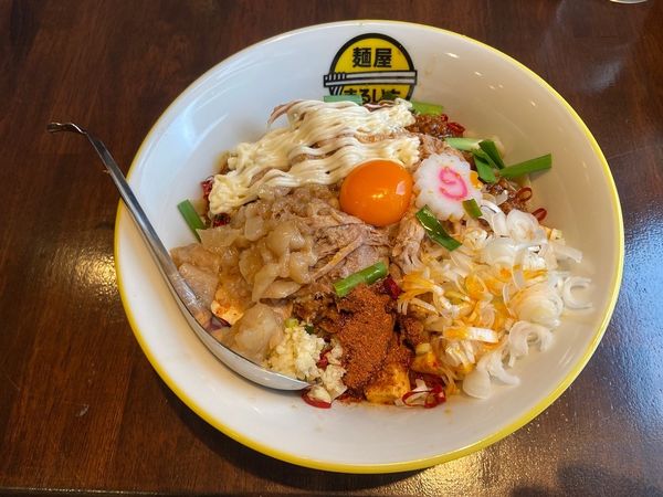 「汁なし麻婆（にんにく少なめ・あぶら・マヨネーズ）」@麺屋まるいちの写真
