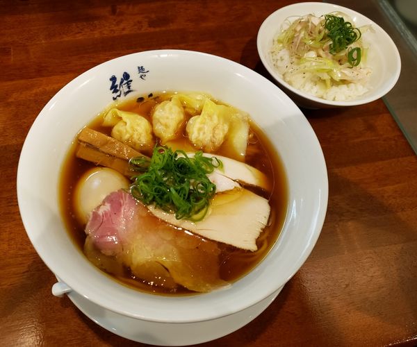 「特醤油らぁ麺　ランチセット鶏塩飯」@麺や維新の写真
