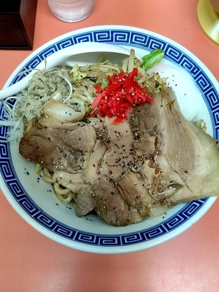 「金獅子まぜそば　700円」@獅子王の写真