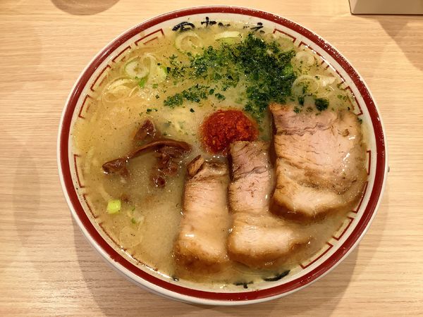 「山形辛みそらーめん+韓国風明太子ごはん」@中華そば専門 田中そば店 武蔵境店の写真