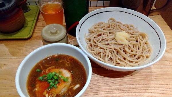 「ハートランド・中瓶+つけめん(¥600+900)」@らーめん なないろの写真