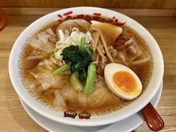 「キリン一番搾りジョッキ→日本酒つや姫→冷やしワンタンメン」@ワンタンメンの満月 三鷹店の写真