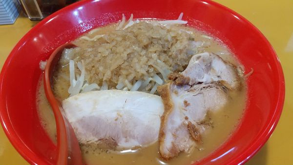 「並ラーメン　野菜少な目味濃いめ　脂増し」@篠寛ジローの写真