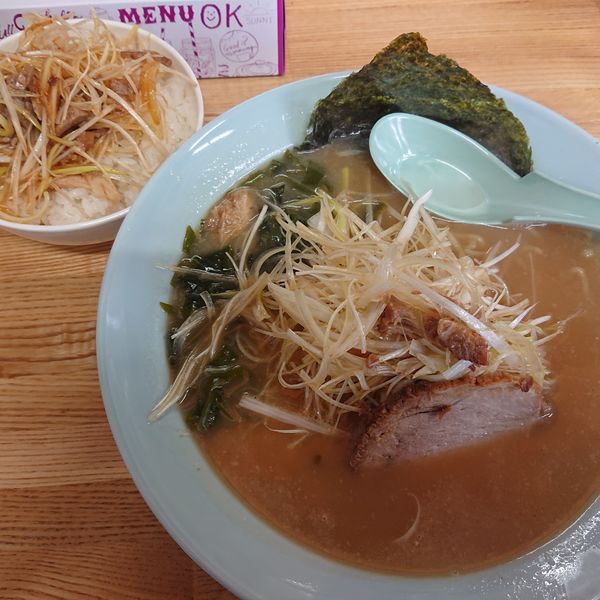「ネギラーメン(小)750円、ネギ丼(小)200円」@ラーメンショップ ななはの写真