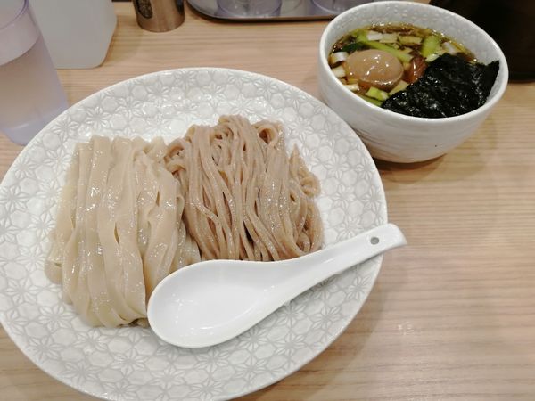 「合盛りつけ麺　900円(+クーポン卵)」@麺や 麦ゑ紋の写真