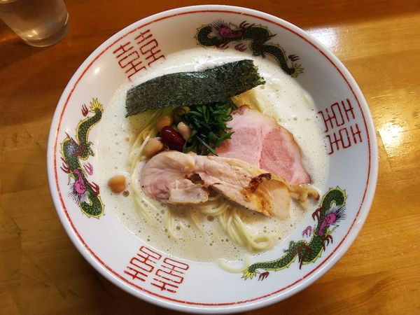 「【限定】泡鶏白湯そば（塩）＋鶏油和え玉　900＋200円」@麺屋 謝の写真