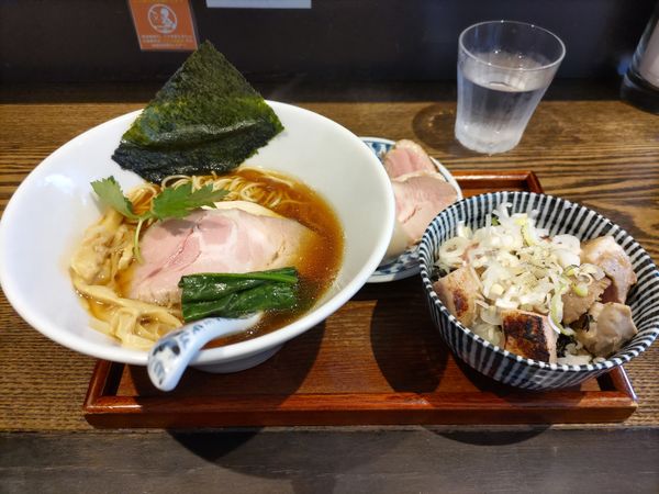 「特製Ra-men濃口醤油·鴨ネギ梅しそご飯」@メンドコロ Kinariの写真