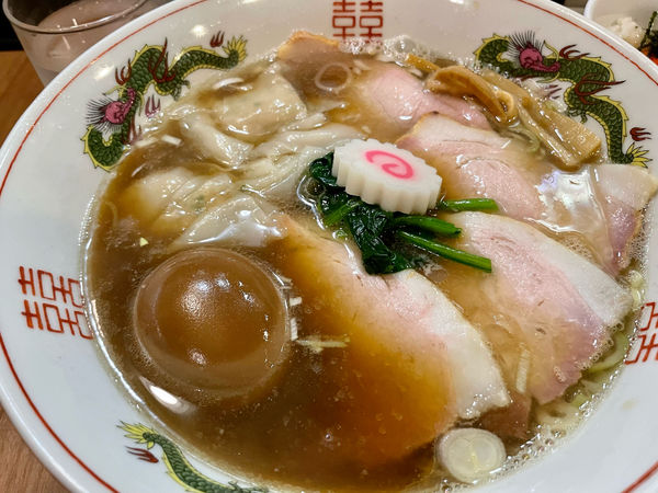 「醤油ワンタンチャーシュー味玉＋トリュフ卵かけご飯」@MENクライの写真