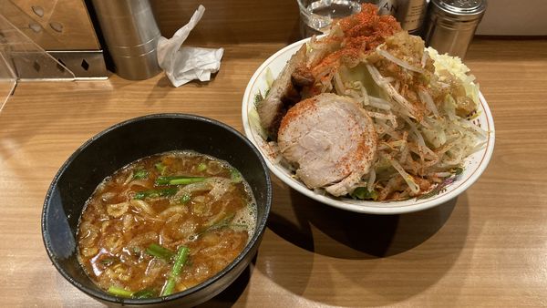 「辛いつけめん（全マシ）」@麺処 ほん田 東十条店の写真