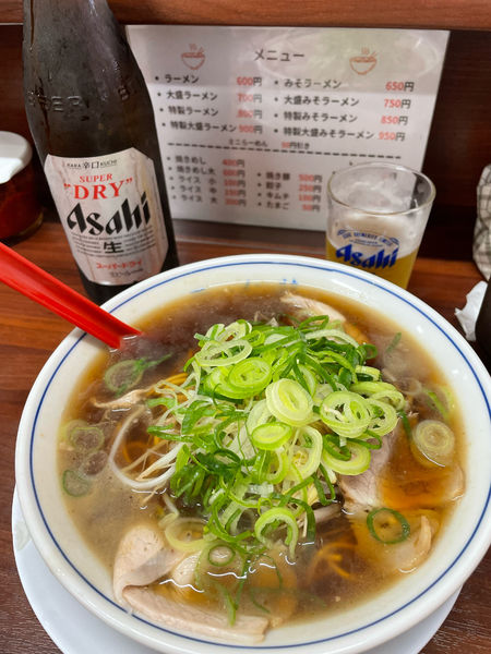 「ラーメン & ビール」@ラーメン藤 大手筋店の写真