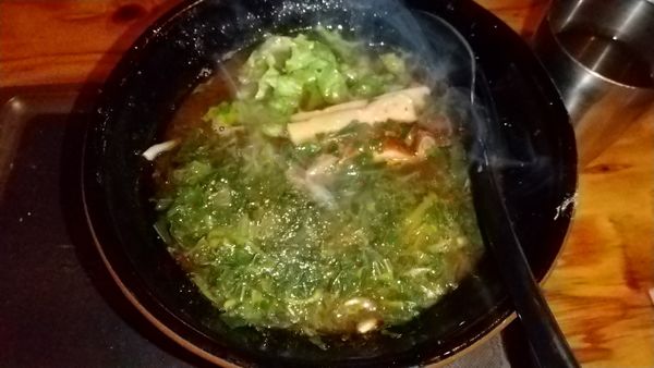 「朝醤 醤油＋モロヘイヤ」@麺場 浜虎 横浜店の写真