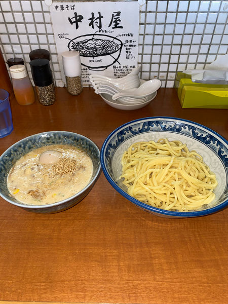 「ごまつけめん味付玉子大盛¥1,010円」@中華そば 中村屋の写真