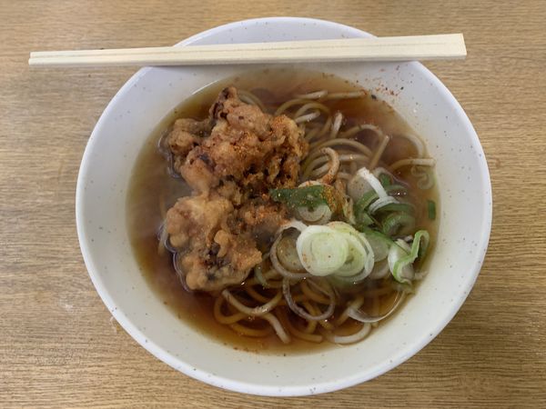 「ミニゲソ天そば小 200円」@一由そば 日暮里店の写真
